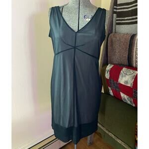 Large // Vintage Y2K Mesh Black Illusion Dress